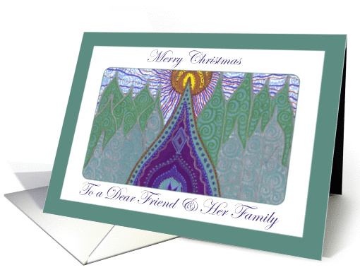 Merry Christmas to a Dear Friend and Her Family card (880422)