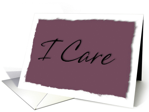 'I care' during cancer treatments card (906463)