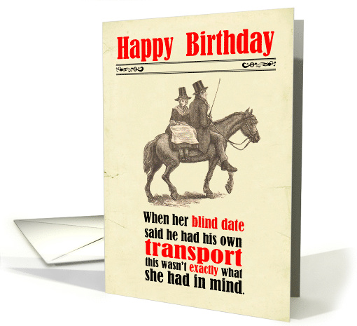 Birthday Victorian Humor Blind Date Disaster card (1662150)
