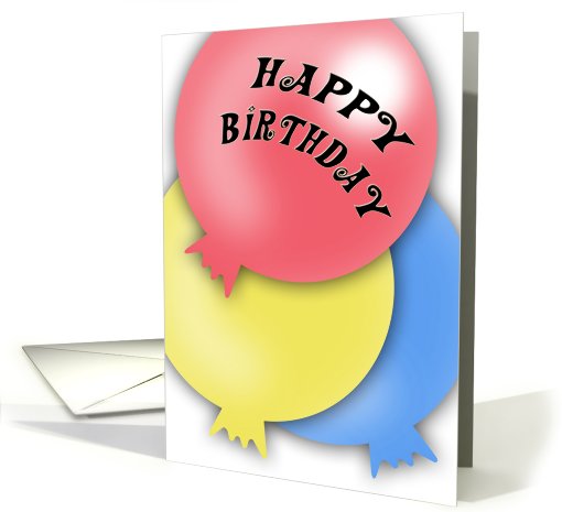 Happy Birthday Balloons card (785658)
