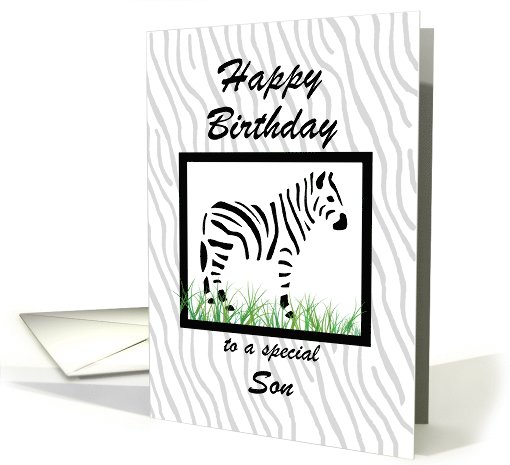 Zebra Art - for Son birthday card (921303)