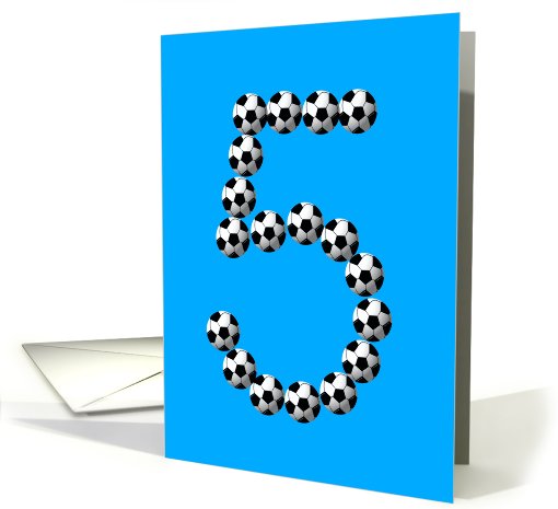 Soccer Ball Birthday Card for Five Year Old card (793455)