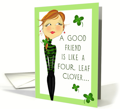 Good Friend Lucky Clovers card (843645)