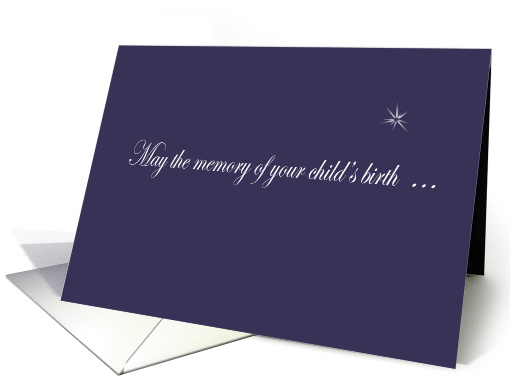 May the memory of your child's birth, dark sky, star card (934062)