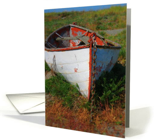 Happy Retirement Congratulations Old Boat Rowboat Fishing card