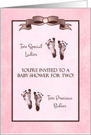 Double baby shower invitations for sisters outlet