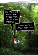 Son Birthday, Humorous Gnome in Forest card