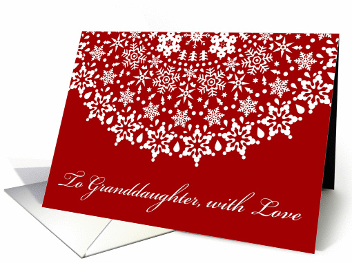 Granddaughter, Christmas Snowflakes card (1443862)