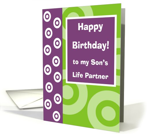 Happy Birthday - Son's Partner card (828747)