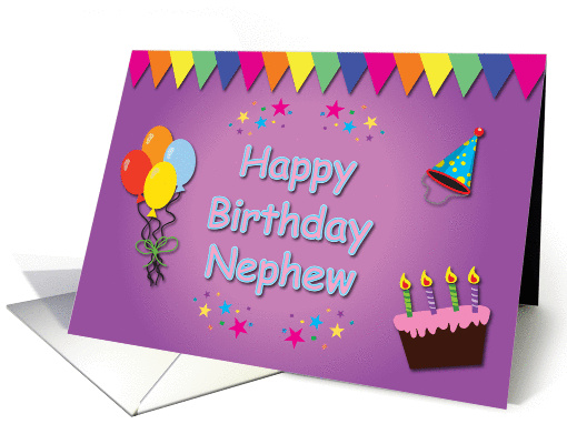 Happy Birthday Nephew Colorful card (834364)
