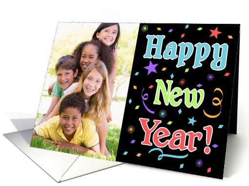 Happy New Year Colorful Photo card (853070)