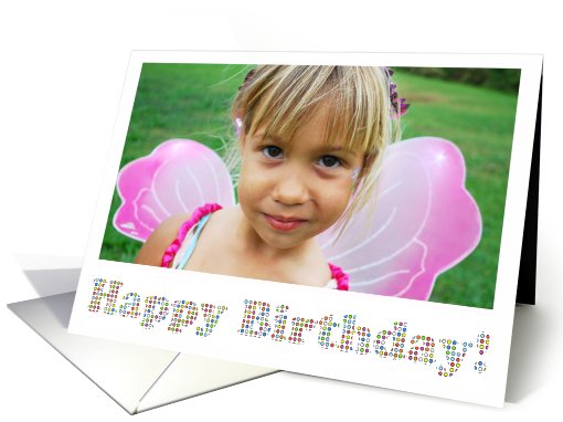 Happy Birthday Colorful Circles Photo card (856480)