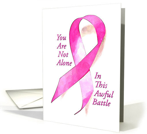 Breast Cancer Pink Ribbon Not Alone card (926860)