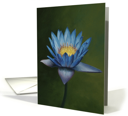 Love for Lotus, a flower painting by Adam Thomas card (840393)