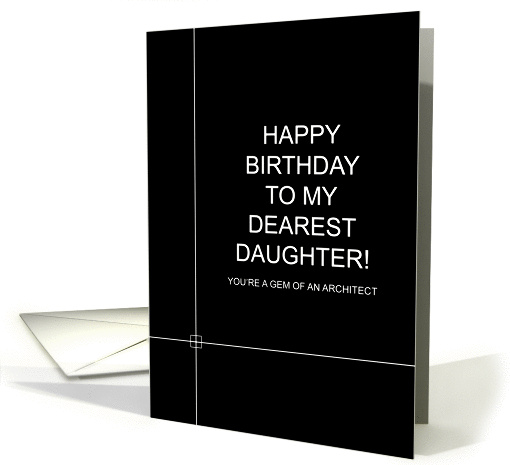 CAD Birthday wish for Architect Daughter card (894953)