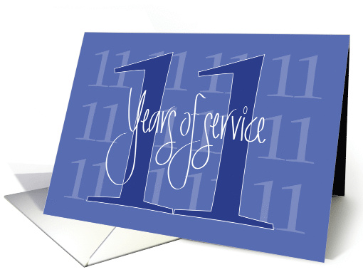 Hand Lettered 11th Year Employee Work Anniversary 11 Years of Service  (1156668)