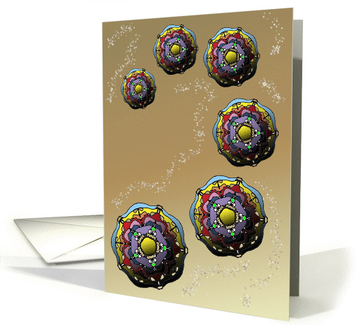 Happy Birthday Greeting Card For Her with mandala pattern. card