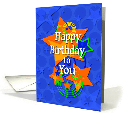 Happy Birthday to You Awesome Boy Stars card (1094370)