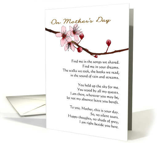 From Son in Heaven for Mom on Mother s Day Poem and Blossoms 1517482