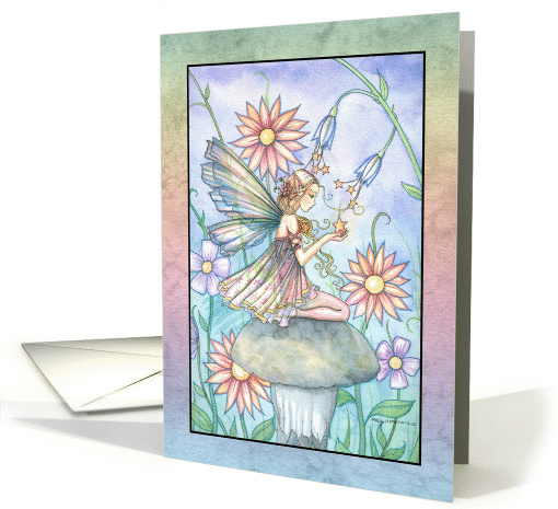 Birthday Card - Flower Fairy with Wishing Star card (858392)