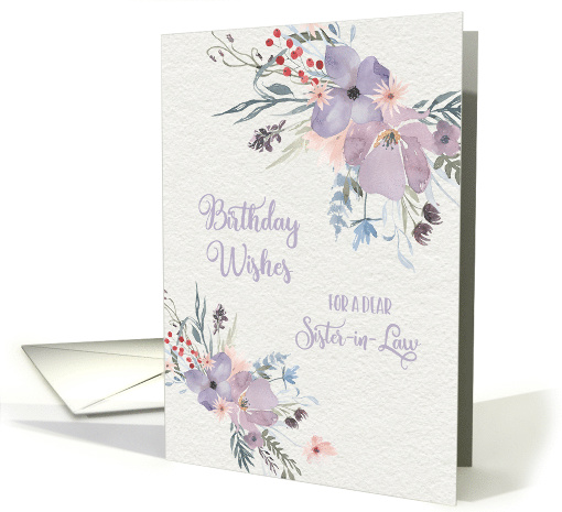 Sister in Law Birthday with Wildflowers card (1509290)