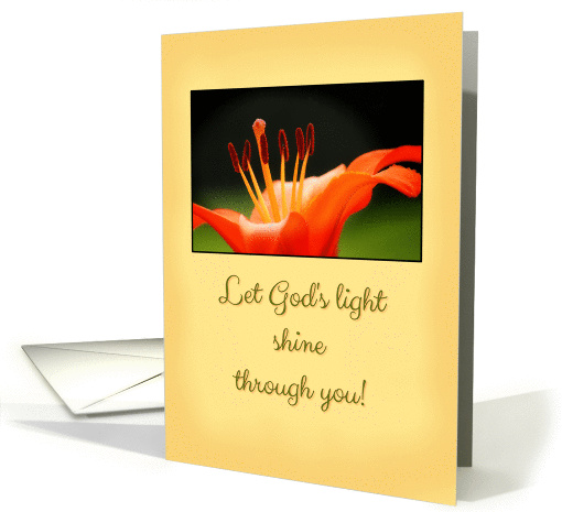 Orange Lily - Baptism card (1390544)
