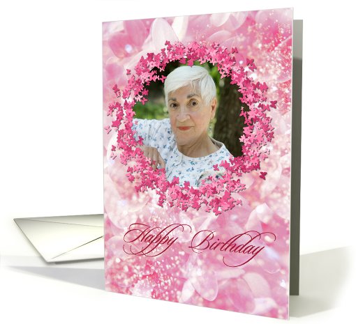 Butterfly Pink Happy Birthday card (925485)