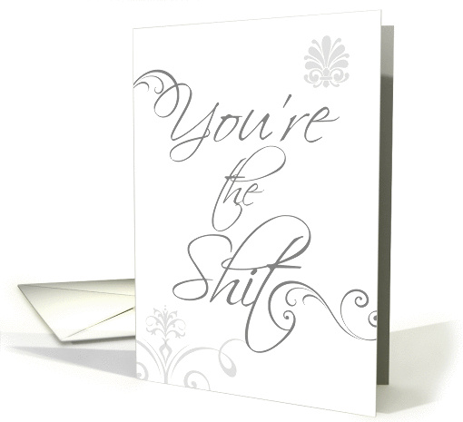 You're The Shit, Humorous Encouragement for Special Person card
