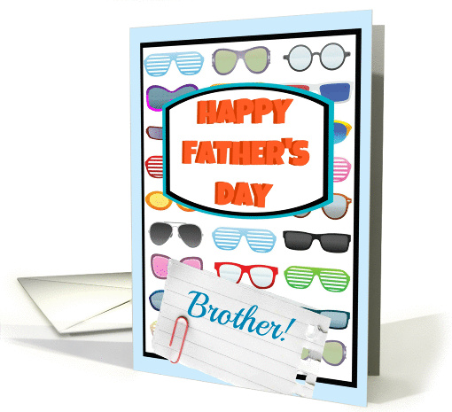 Happy Father's Day Brother, cool sunglasses! card (940741)