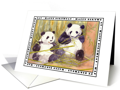 Pandas Birthday card (883561)