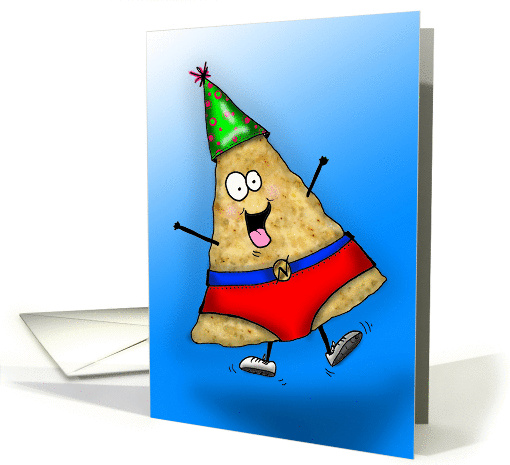 Super Nacho Man Cartoon Happy Birthday card (930198)