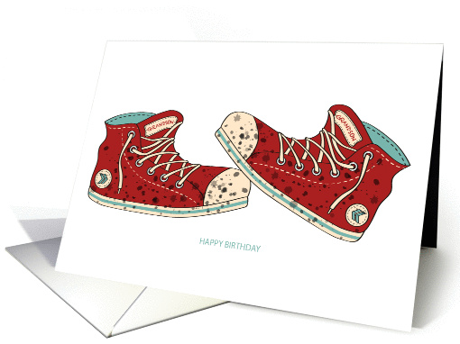 Happy Birthday - Grandson - Dirty Old Shoes card (1122038)