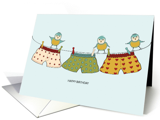 Happy Birthday - Underwear washing Line card (1135556)