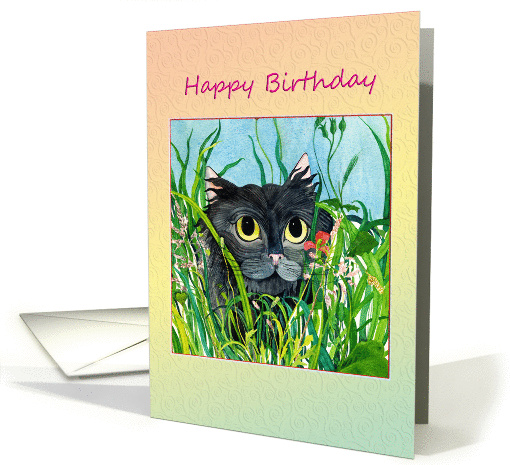 Happy Birthday Black cat card (937139)
