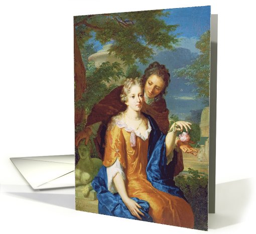 The Young Lovers by Gerard Hoet, Fine Art Blank Note card (1034251)