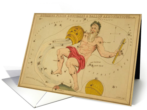 Aquarius zodiac illustration by Sydney Hall card (1737726)