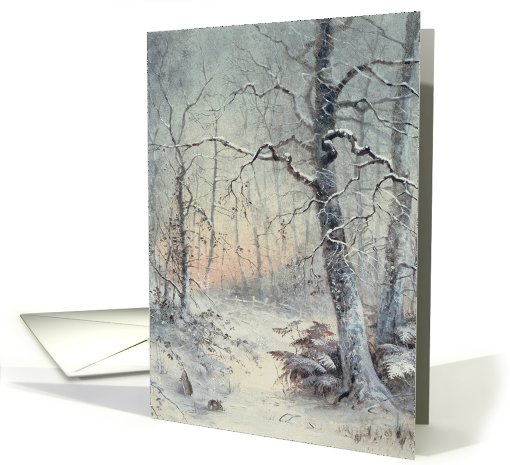 Winter Breakfast by Joseph Farquharson Fine Art Blank Note card