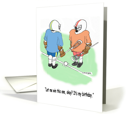 Lacrosse LAX Face Off Birthday card (936442)