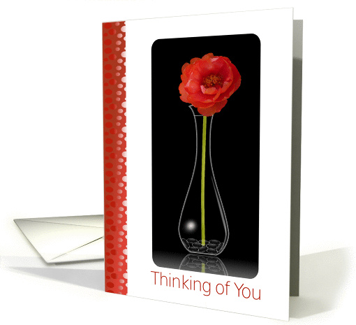 Granddaughter-Thinking of You- Orange Flower in Vase card (1024381)