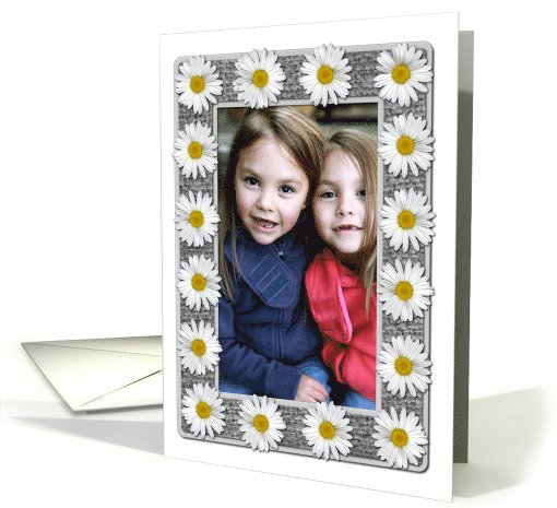 Mother's Day Photo Card- White and Yellow Daisies on... (1030667)