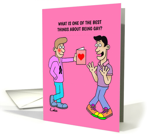 Funny Gay cartoon Birthday Greeting card (1488484)