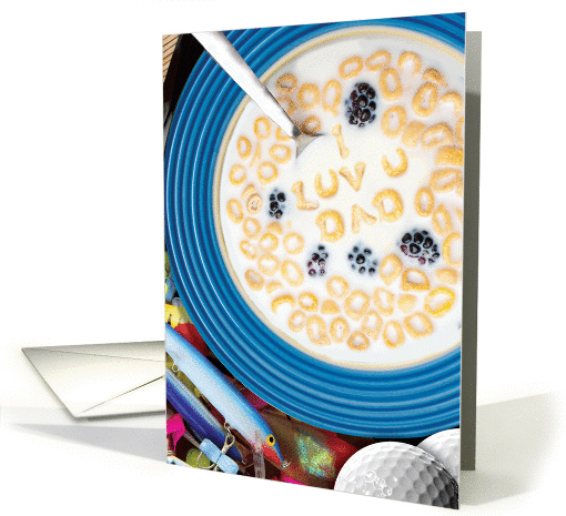 I Luv U Dad Cereal Father's Day card (1435062)