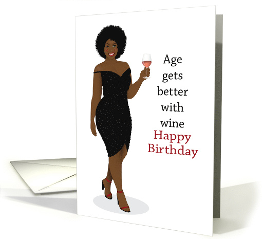 Birthday for Women Elegant Curvy Woman with a Glass of... (1662774)