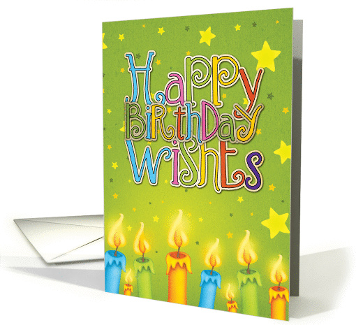 Happy Birthday Wishes with candles card (955055)