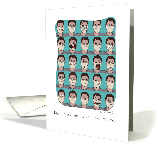 Humor Emoji Masks Happy Birthday During Coronavirus card (1622370)