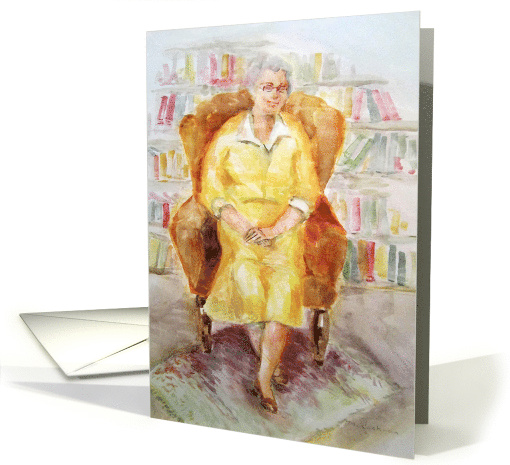 Happy Birthday book collector or librarian painting card (1049919)