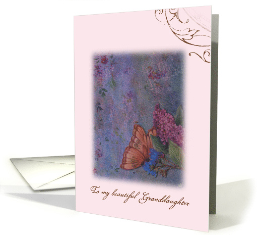 Granddaughter Graduation Congratulations Lilac Illustration card