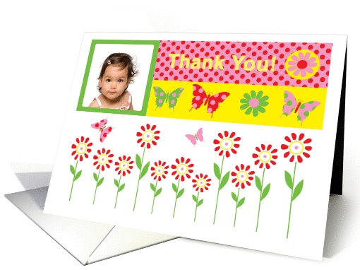 Thank you card Flowers n butterflies card (1037011)
