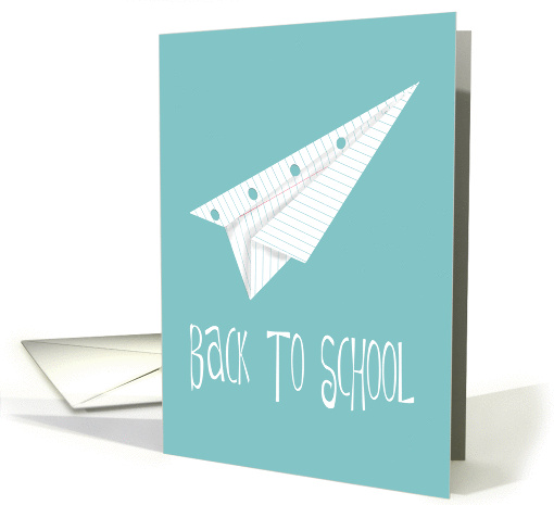 Back to School for Teacher, Paper Airplane card (1437064)