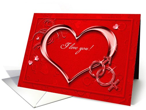 Happy Valentine's Day customized card with heart card (1015351)